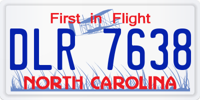 NC license plate DLR7638