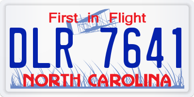 NC license plate DLR7641