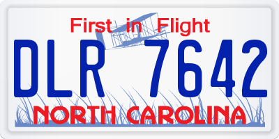 NC license plate DLR7642