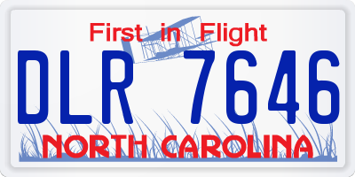 NC license plate DLR7646