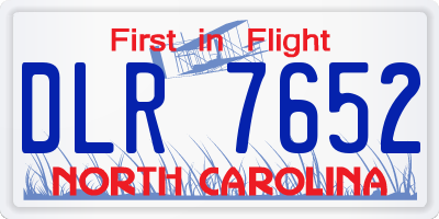 NC license plate DLR7652