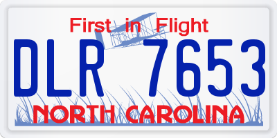 NC license plate DLR7653