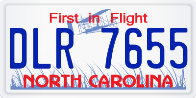 NC license plate DLR7655