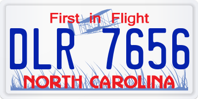 NC license plate DLR7656
