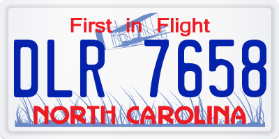 NC license plate DLR7658