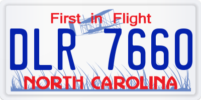 NC license plate DLR7660