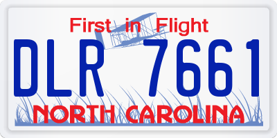 NC license plate DLR7661