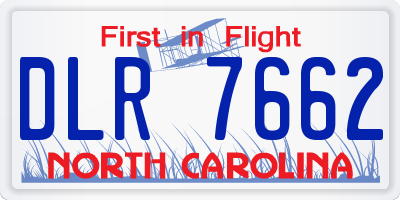 NC license plate DLR7662