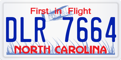 NC license plate DLR7664