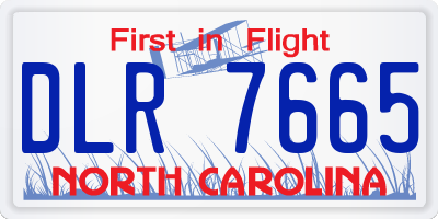 NC license plate DLR7665