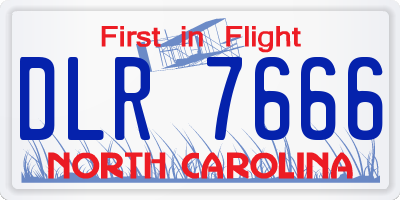 NC license plate DLR7666