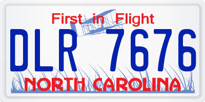 NC license plate DLR7676
