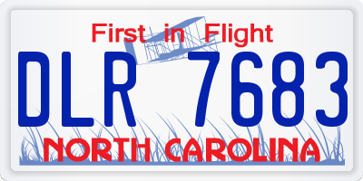 NC license plate DLR7683