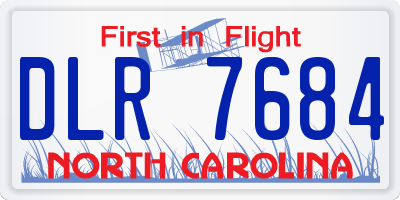 NC license plate DLR7684