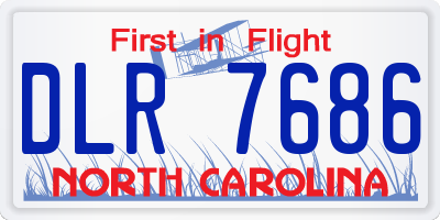 NC license plate DLR7686