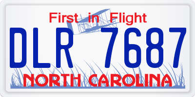 NC license plate DLR7687