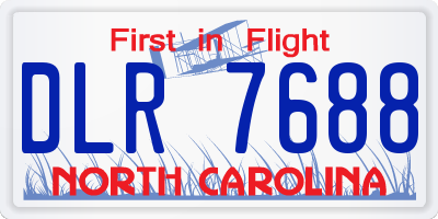 NC license plate DLR7688