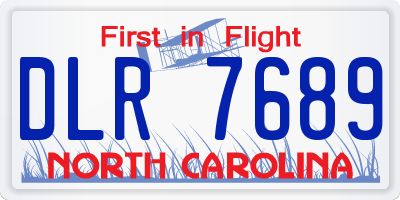 NC license plate DLR7689