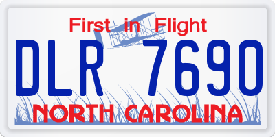 NC license plate DLR7690
