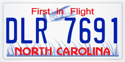 NC license plate DLR7691