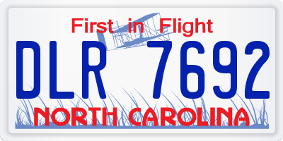 NC license plate DLR7692