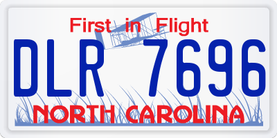NC license plate DLR7696