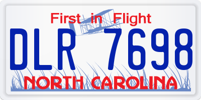NC license plate DLR7698