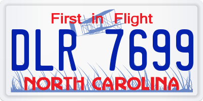 NC license plate DLR7699