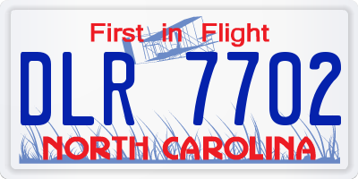 NC license plate DLR7702