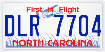 NC license plate DLR7704