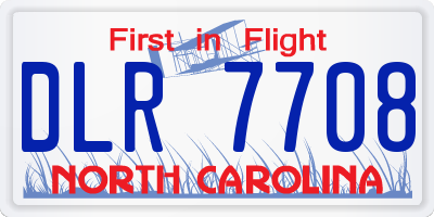 NC license plate DLR7708
