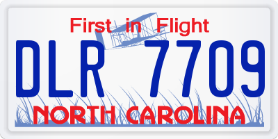 NC license plate DLR7709