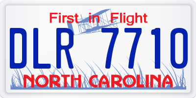 NC license plate DLR7710