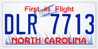 NC license plate DLR7713