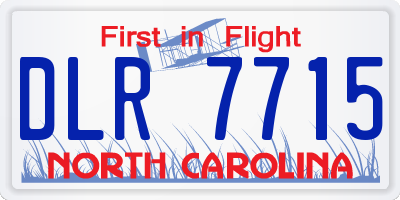 NC license plate DLR7715