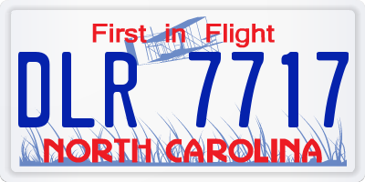 NC license plate DLR7717