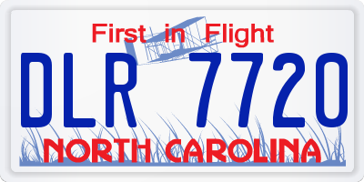 NC license plate DLR7720