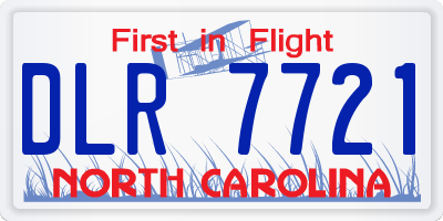 NC license plate DLR7721