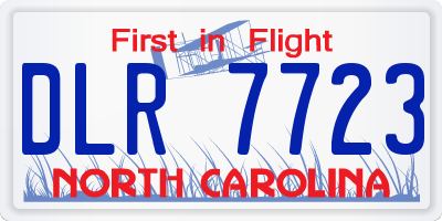 NC license plate DLR7723