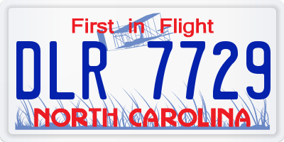 NC license plate DLR7729