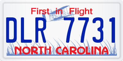 NC license plate DLR7731