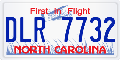 NC license plate DLR7732