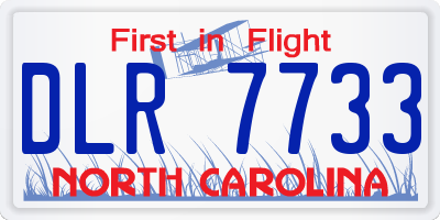 NC license plate DLR7733