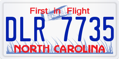 NC license plate DLR7735