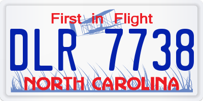 NC license plate DLR7738