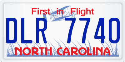 NC license plate DLR7740