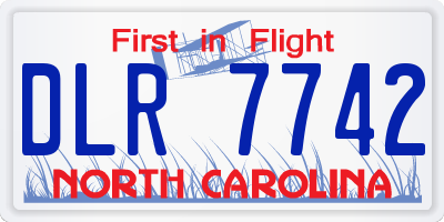 NC license plate DLR7742