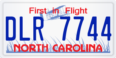 NC license plate DLR7744