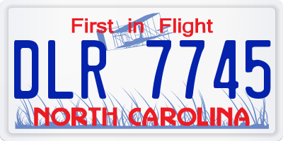 NC license plate DLR7745