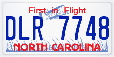 NC license plate DLR7748
